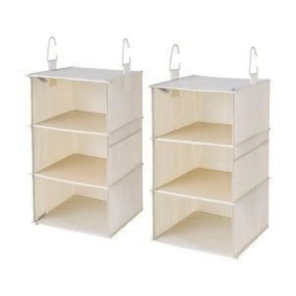 NEW We Think Storage 12x12x42 Cream Hanging Closet Organizer